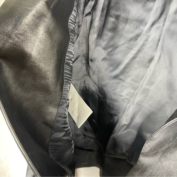 AMIRI Black Crop Satin Silk Leather Tuxedo Blazer In Black Women's Size 40 US S - Picture 2 of 9